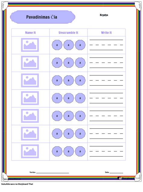 Fonikos Darbalapiai Efektyviam Mokymuisi StoryboardThat