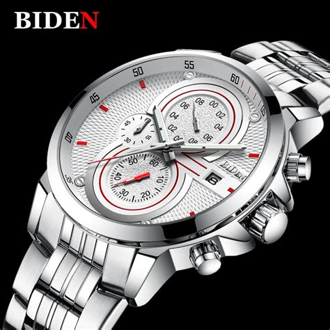 BIDEN Chronograph Sports Mens Watches Brand Luxury Quartz Watch All