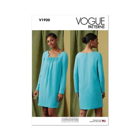 Vogue Patterns V Misses Dress By Claire Shaeffer