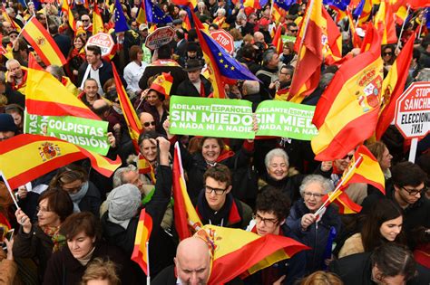 Manifestación De Pp Cs Y Vox En Madrid Para Pedir Elecciones Inmediatas