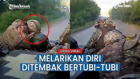 Detik Detik Tentara Ukraina Lari Ketakutan Diberondong Senjata Rusia