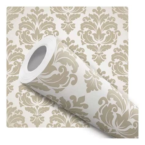 Papel De Parede Vinílico Para Sala Provençal Romano Nude 3m