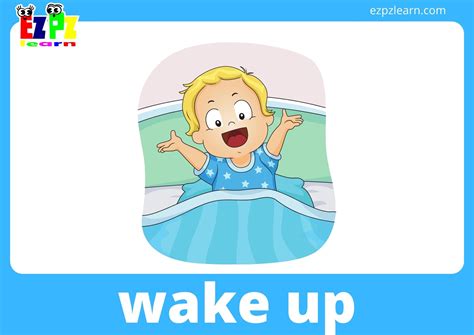 Daily Routine Flashcards With Words Ezpzlearn