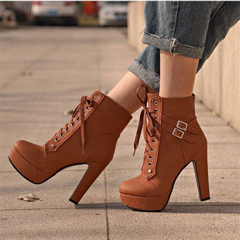 Fashion Platform High Heels Boots For Women Heels Boots High Heel Boots