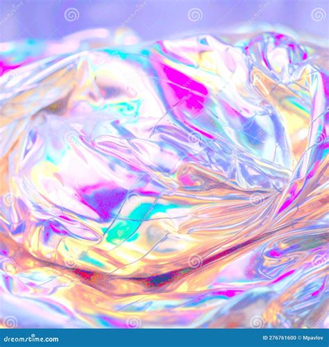 Holographic Real Texture In Blue Pink Green Colors With Scratches And