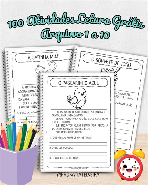 Leitura Para O 1º Ano - Atividades para Desenvolver a Leitura 1º ano pdf Grátis