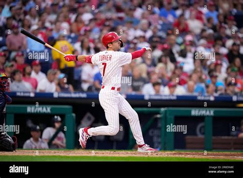 Philadelphia Phillies Trea Turner Plays During A Baseball Game