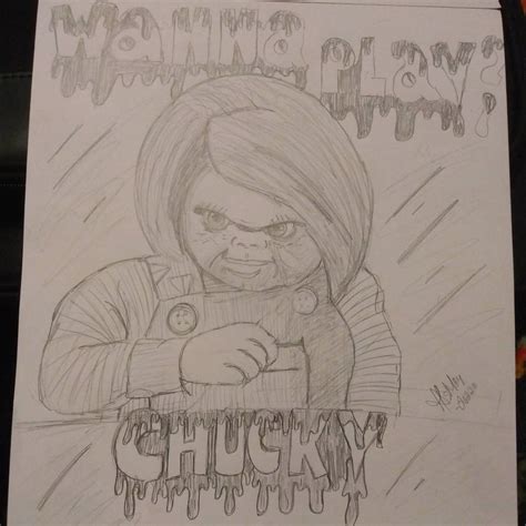 Chucky Sketch by crazykat22 on DeviantArt