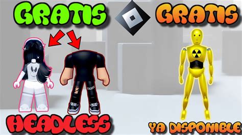 Headless Gratis Y Nuevo Paquete En Roblox Youtube