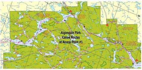 Algonquin Park Canoe Routes Map