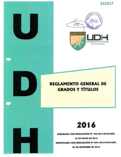 REGLAMENTO GENERAL DE GRADOS Y TÍTULOS pdf