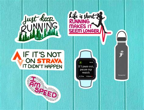 Running Sticker Set Cross Country Decals Track And Field Etsy