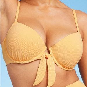 Shade Shore Swim Womens Light Lift Tiefront Pique Textured Bikini Top Shade Shore Nwt