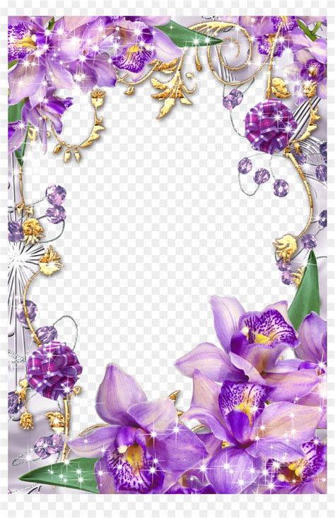 Flower Border Clipart Flower Border Png Flower Frame Png Floral