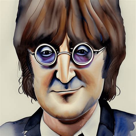 John Lennon Caricature Hyper Detailed Painting · Creative Fabrica