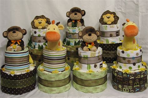 Seven Two Tier Centerpiece Diaper Cakes For Boy Front Flickr