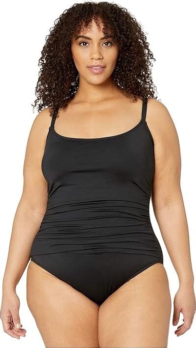 La Blanca Plus Size Island Goddess Lingerie Mio One Piece Black Women