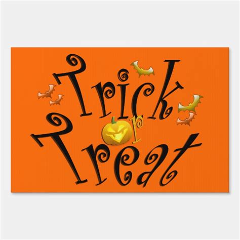 Trick or Treat Yard Sign | Zazzle.com