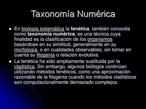 Que Es La Taxonomia Numerica At Brendan Gates Blog