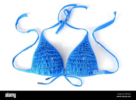 Blue Bikini Swimsuit Bra Cut Out Stock Images Pictures Alamy