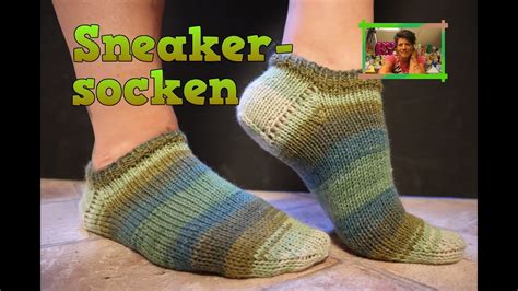 DIY Socken für Sneaker stricken Wie strickt man Ferse richtig