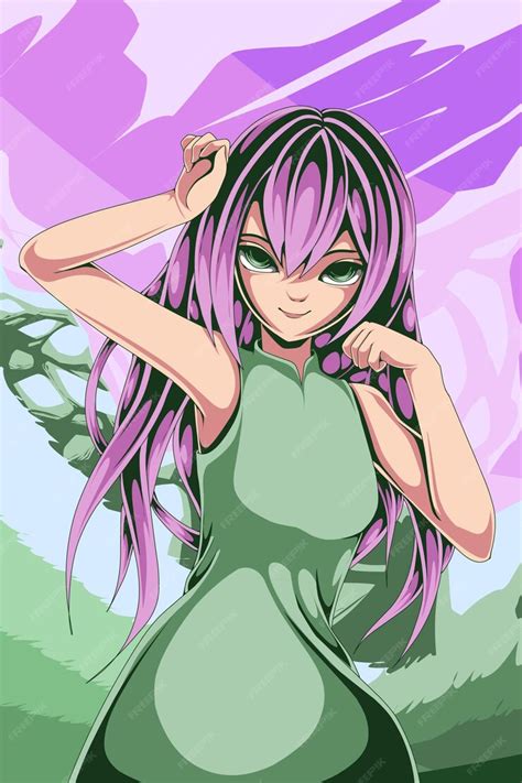 premium vector freedom anime girl cartoon illustration