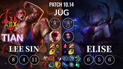 FPX Tian Lee Sin Vs Elise Jungle KR Patch 10 14 YouTube