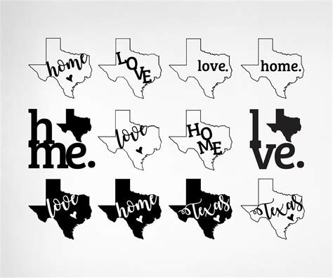 Texas Svg Bundle Texas Outline Svg Texas Home Svg Texas - Etsy