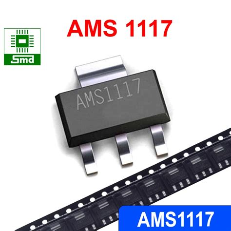 Ic Ams1117 Sot223 Sot89 Nguồn ổn áp Lm1117 3v3 Ams1117 5v 12 15 18 2