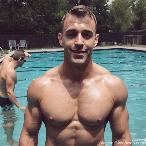 Perfect Swim Body Gay Man Stable Diffusion Online