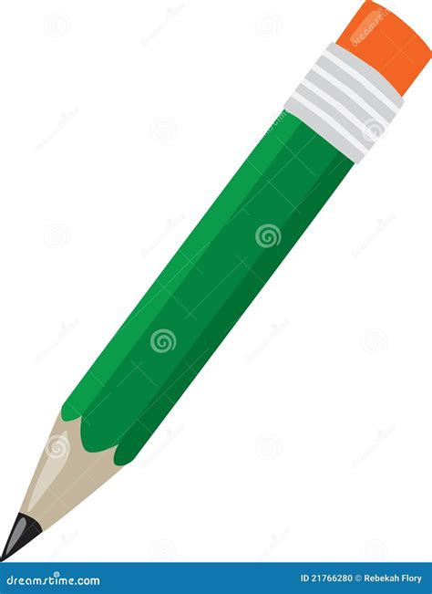 Green Pencil stock illustration. Image of learn, learning - 21766280