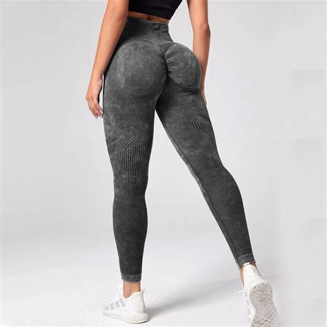 Leggings De Yoga Taille Haute Pour Femmes Pantalons De Lavage Legging De Fitness Push Up Legging