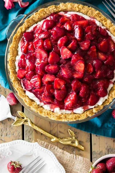 Easy No Bake Strawberry Cream Cheese Pie With A Simple Graham Cracker