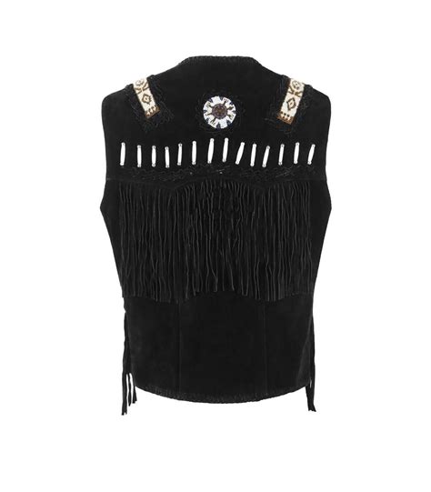 Mens Western Wear Cowboy Style Handmade Suede Leather Vest Fringes