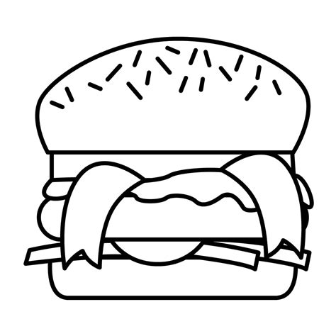 Dibujo De Hamburguesa Para Colorear E Imprimir Dibujos Y Colores