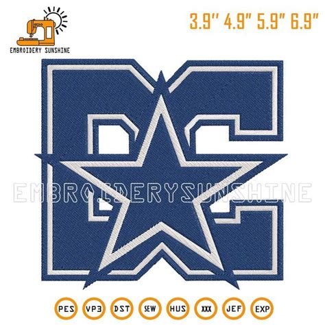 Dallas Cowboys Embroidery Designs Dallas Cowboys Dc Logo Embroidery