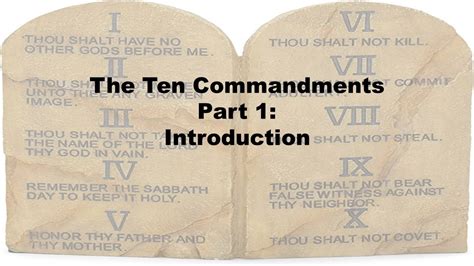 The Ten Commandments Part Introduction Youtube