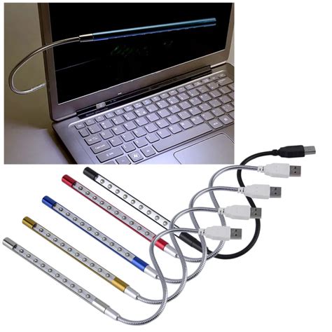 New product Mini Portable Flexible 10 LEDs USB Light Computer reading ...