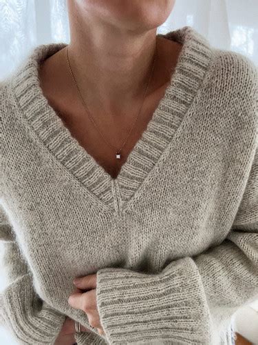 Harlow Sweater V Neck Knitting Pattern Caidree