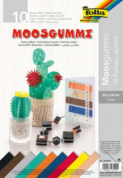 Moosgummi 20x29 Cm 10 Bogen Gejo Service GmbH