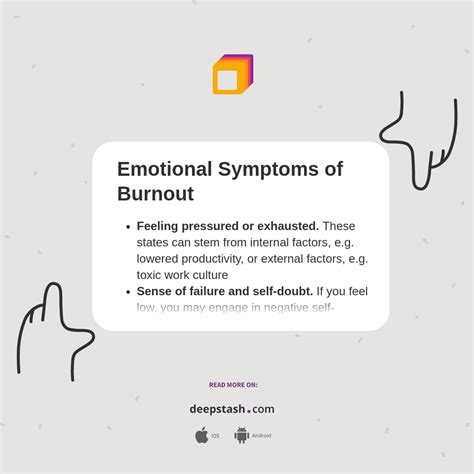 Emotional Symptoms of Burnout - Deepstash