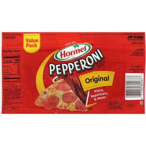 Hormel Pepperoni Original Value Pack Deli Carlie Cs