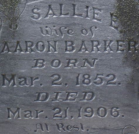 Sarah Elizabeth Sallie Loyd Barker 1852 1906 Find A Grave Memorial