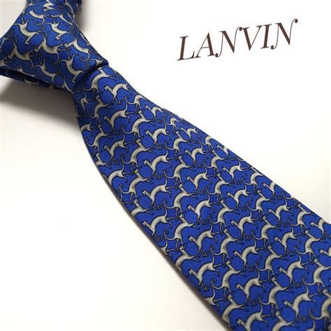 『3年保証』 新品未使用 Lanvin ランバン ネクタイ ブランド 青 ブルー 1091 Rcgc Sub Jp