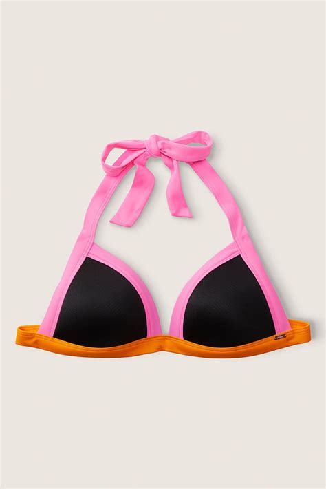 Buy Victoria S Secret Pink Push Up Triangle Halterneck Bikini Top From