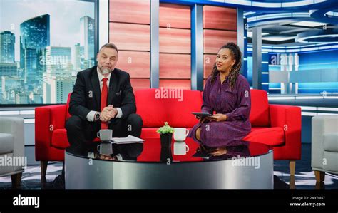 talk show tv program  news discussion  charismatic presenters