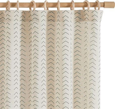 Amazon Jinchan Linen Curtains Leaf Valance Inch Length And