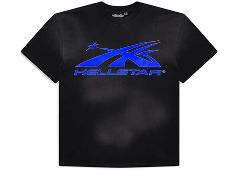 Hellstar Sports Core Logo Gel T Shirt Royal Blue Mens Ss24 Us