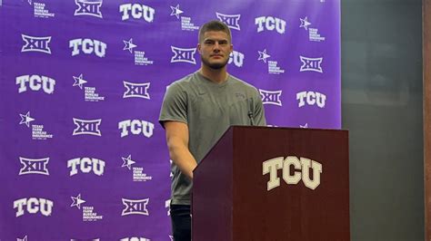 Tcu Te Jared Wiley Talks Win Over Kansas State Youtube