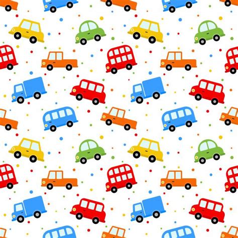 Premium Vector Seamless Pattern Transport Cute Car Carrinho Desenho